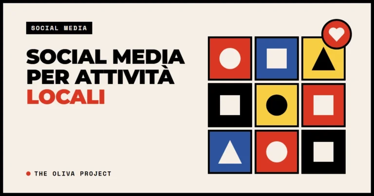 Griglia di riquadri colorati con cerchi, quadrati e triangoli, simbolo di un profilo social